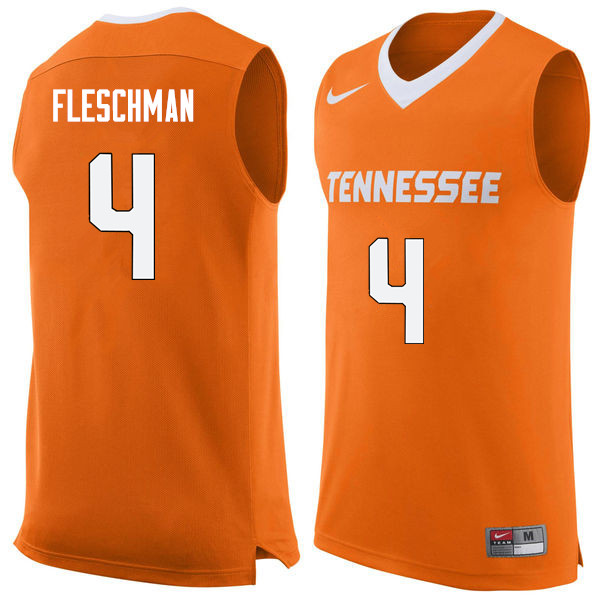 Men #4 Jacob Fleschman Tennessee Volunteers College Basketball Jerseys Sale-Orange